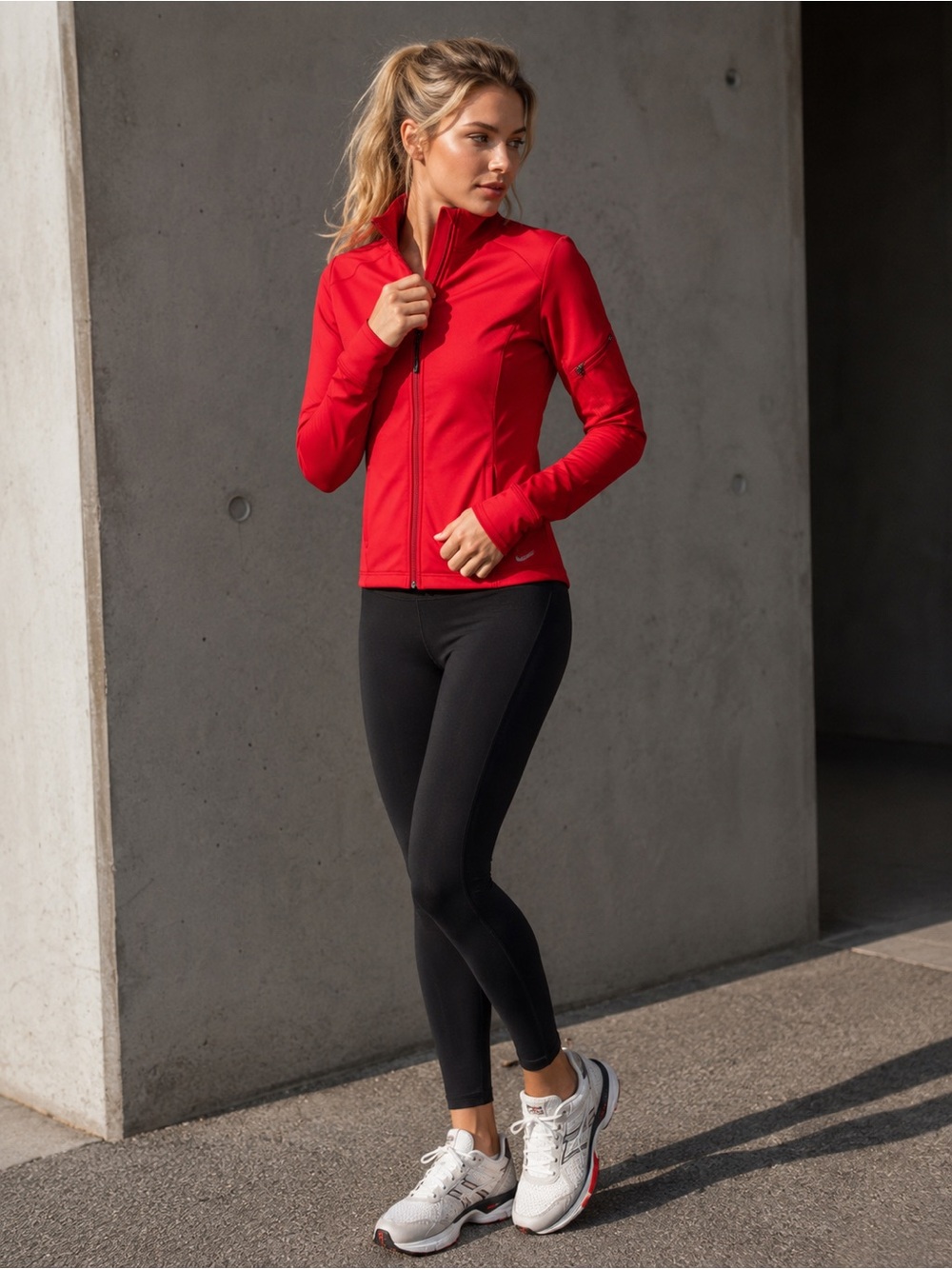 Nike Sphere Dry Y2K Red Full Zip Athletic Jacket Small Running Training